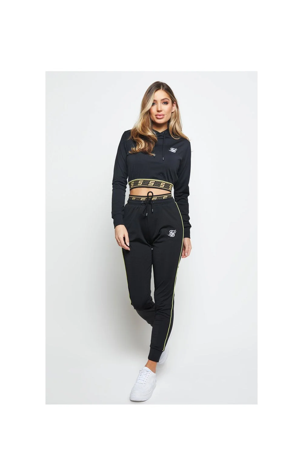 SikSilk Roma Tape Track Pants – Black - Image 5