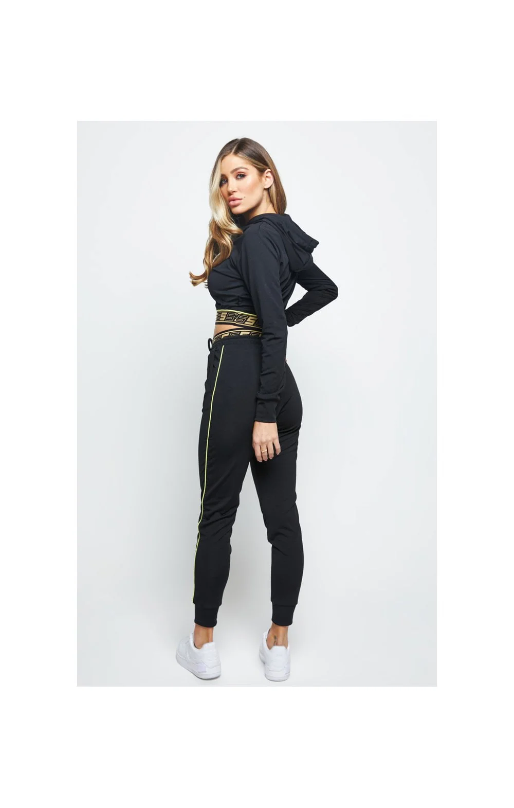 SikSilk Roma Tape Track Pants – Black - Image 6