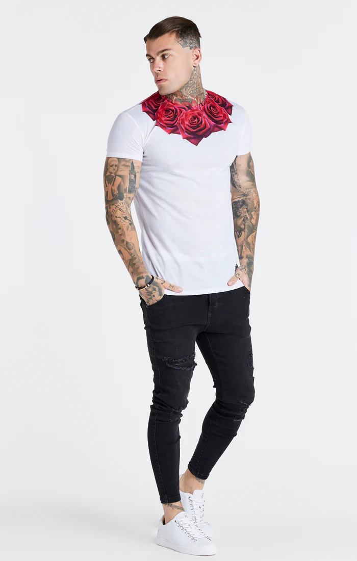 White Rose Muscle Fit T-Shirt - Image 4