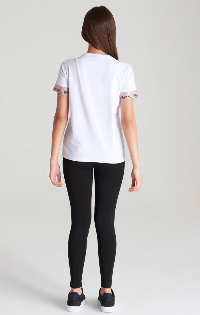 Girls Black Taped Legging - Image 5