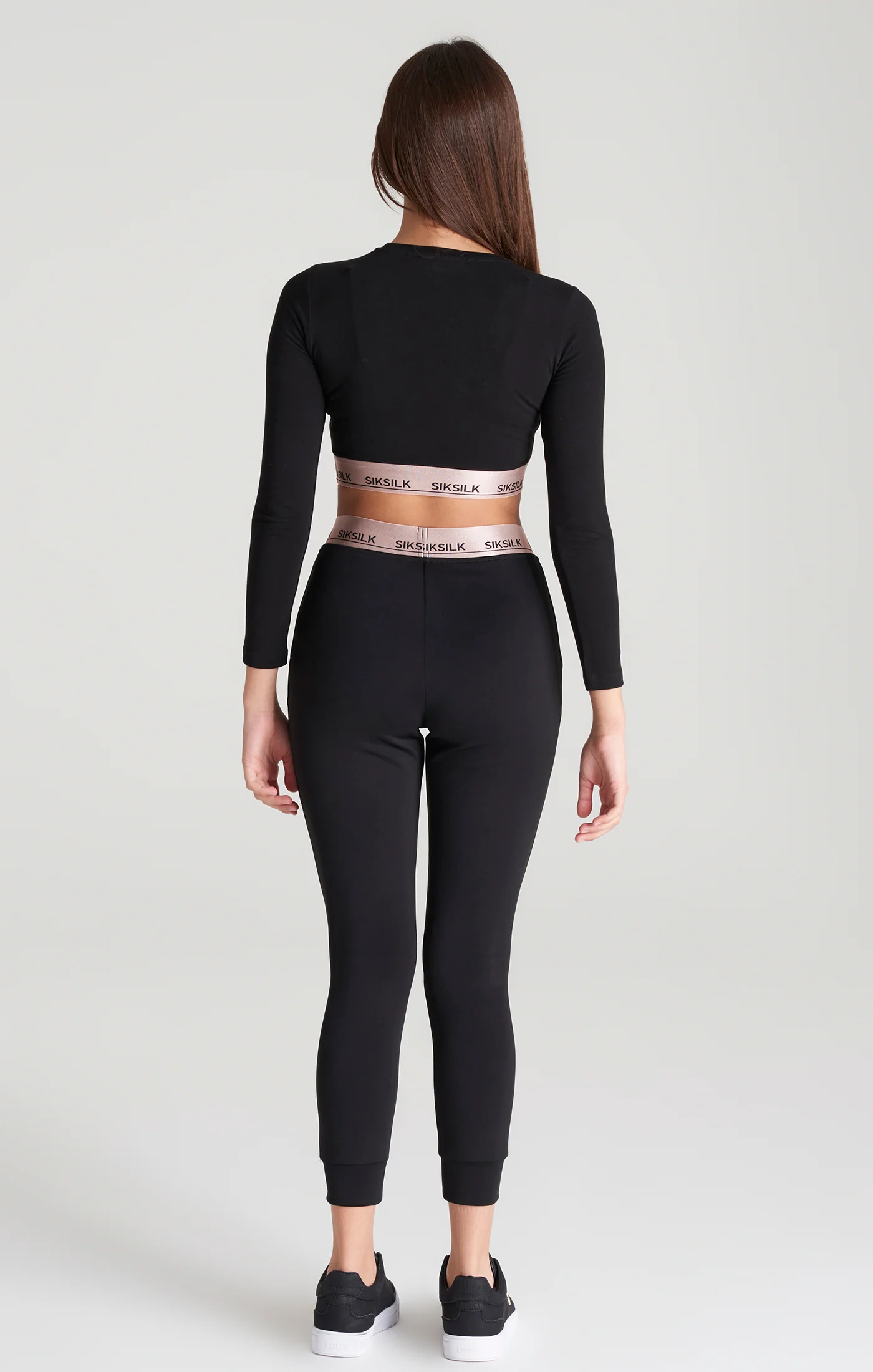 Girls Black Taped Track Pant - Image 5