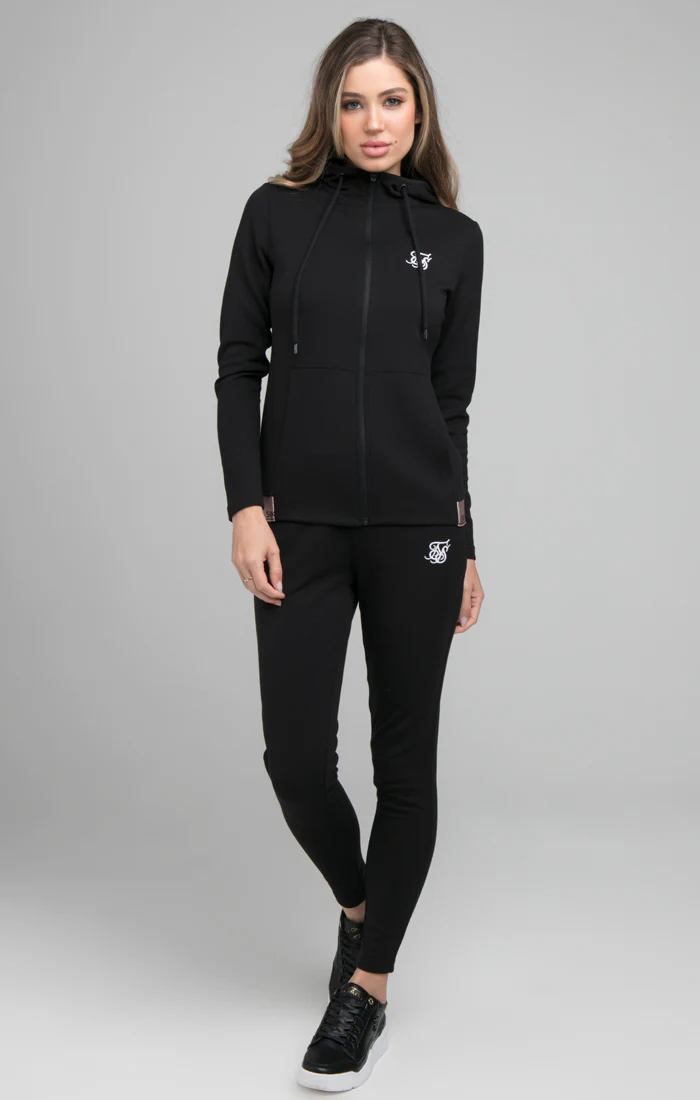 SikSilk Roseate Track Top - Black - Image 4