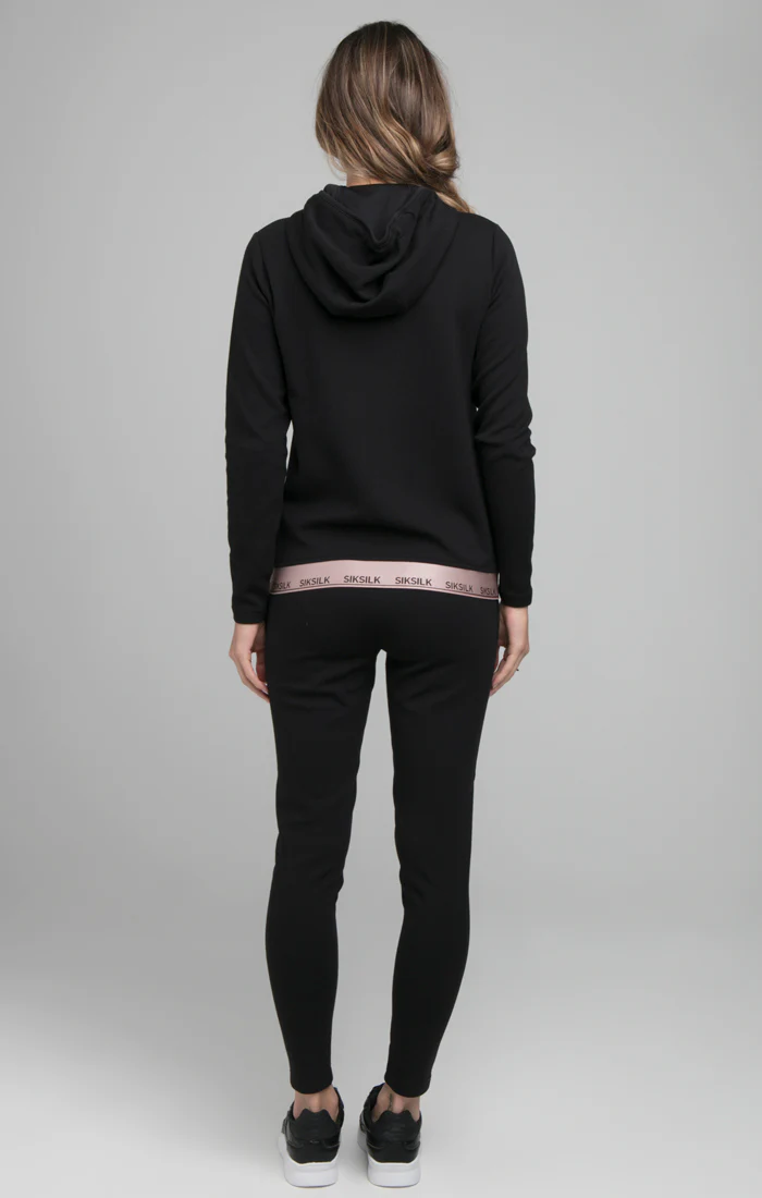 SikSilk Roseate Track Top - Black - Image 5