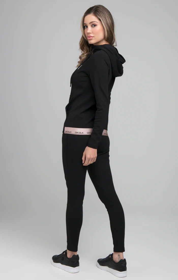 SikSilk Roseate Track Top - Black - Image 6