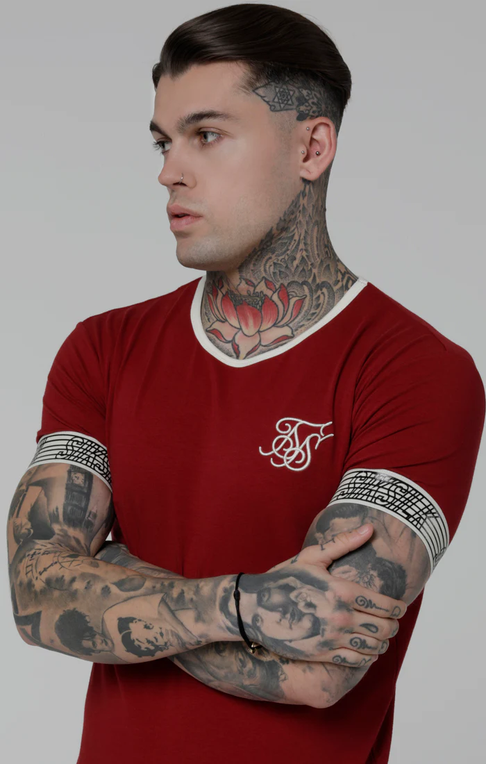 SikSilk Runner Cuff Gym Tee - Red - Image 3