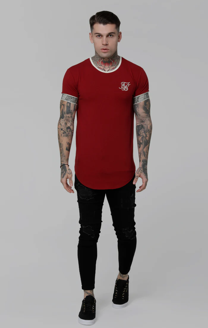 SikSilk Runner Cuff Gym Tee - Red - Image 6