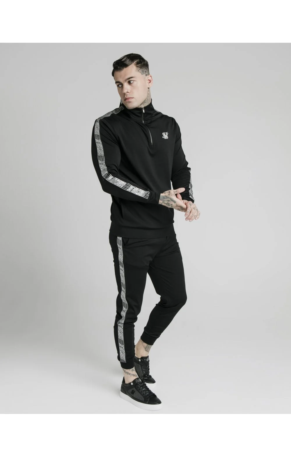 SikSilk Runner Quarter Zip - Black - Image 5