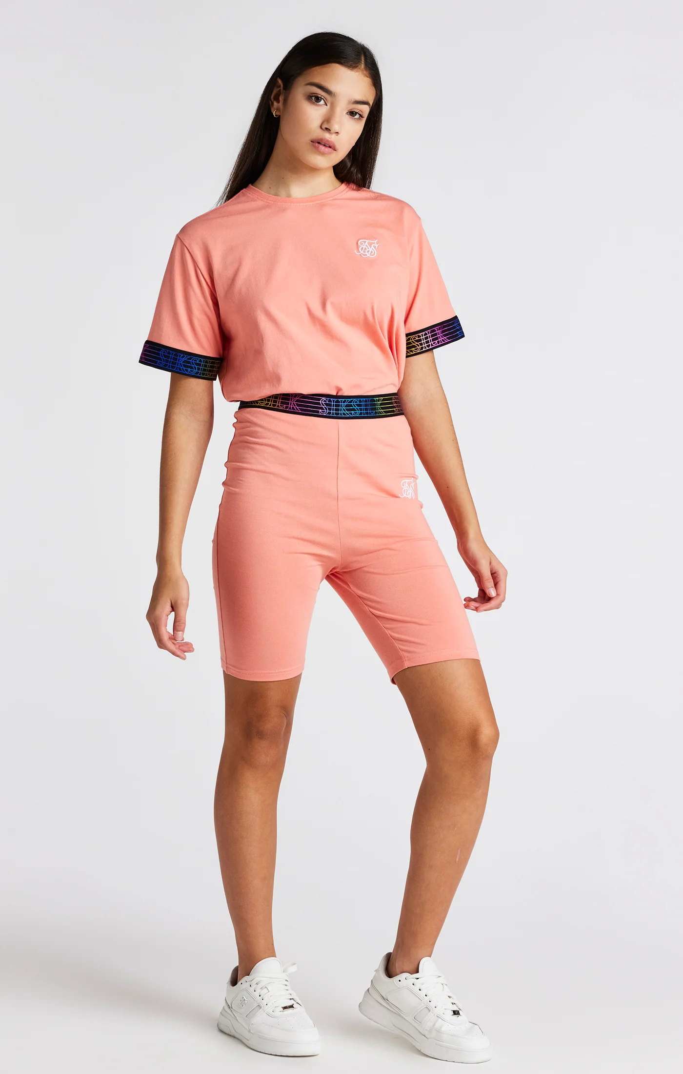 Girls Coral Runner Tape Cycle Short - Image 3