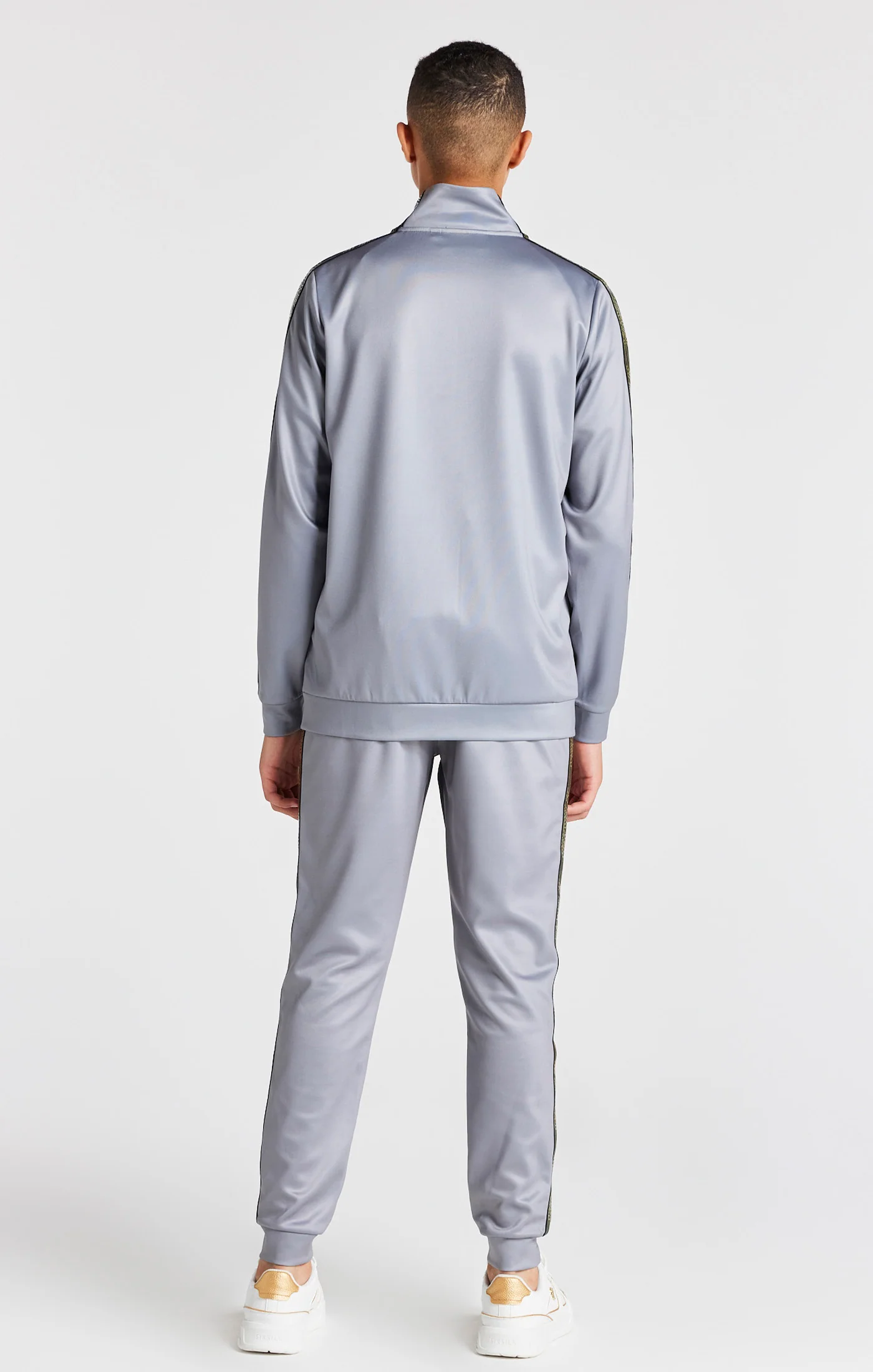 Boys Grey Taped Funnel Neck Zip Thru - Image 5