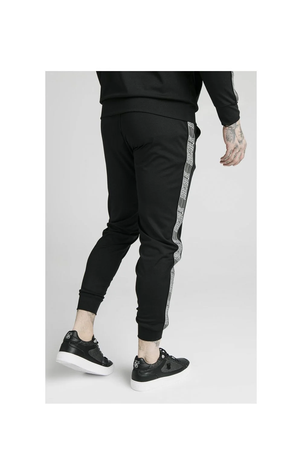 SikSilk Runner Tape Pants - Black - Image 4