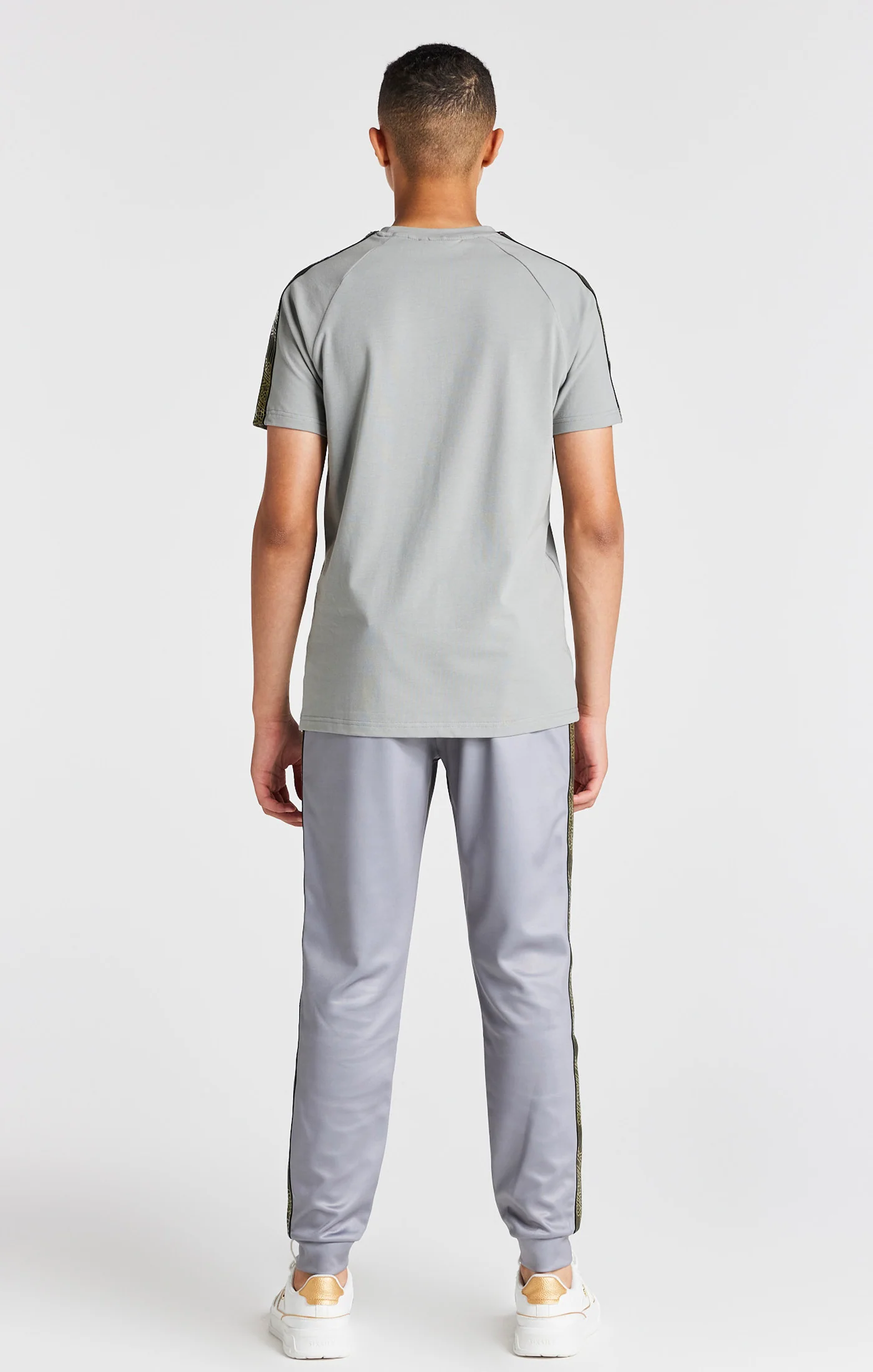 Boys Grey Taped Raglan T-Shirt - Image 5