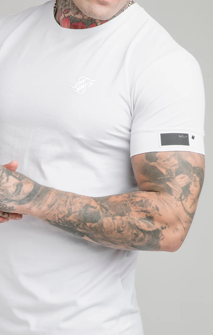 White Cuff Muscle Fit T-Shirt - Image 2