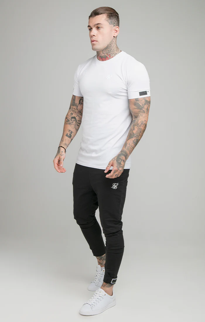 White Cuff Muscle Fit T-Shirt - Image 3