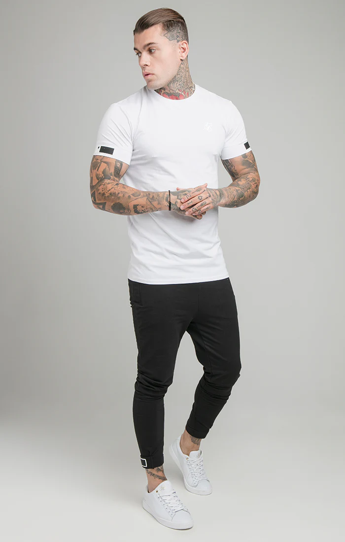 White Cuff Muscle Fit T-Shirt - Image 4