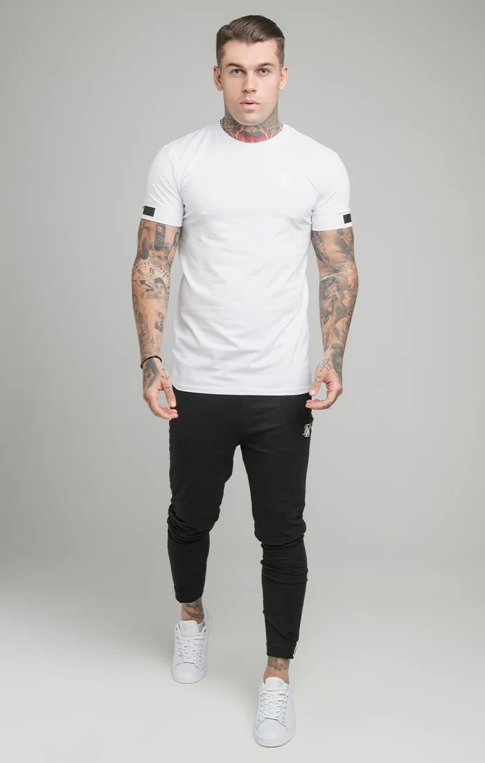 White Cuff Muscle Fit T-Shirt - Image 5