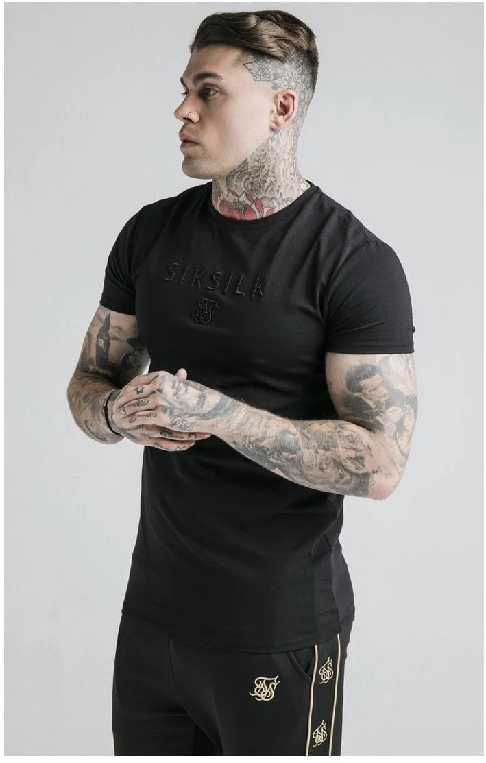 SikSilk S/S Astro Gym Tee - Black