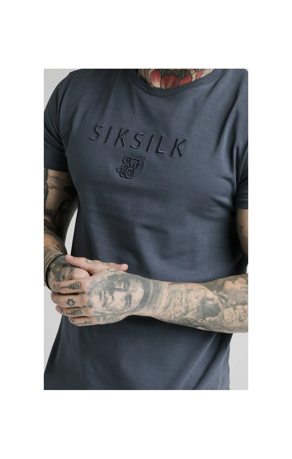 SikSilk S/S Astro Gym Tee - Cosmic Slate - Image 2