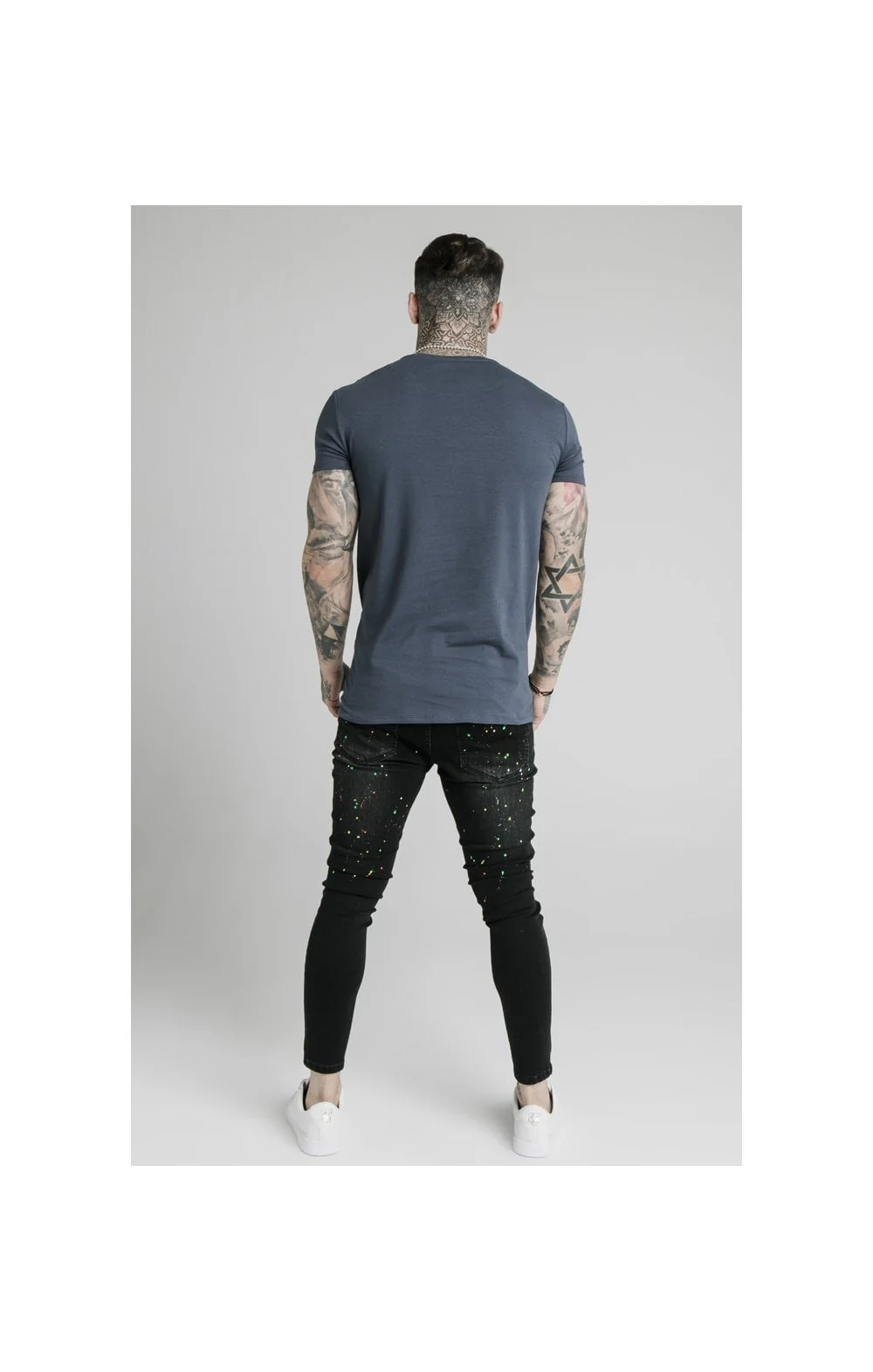 SikSilk S/S Astro Gym Tee - Cosmic Slate - Image 6