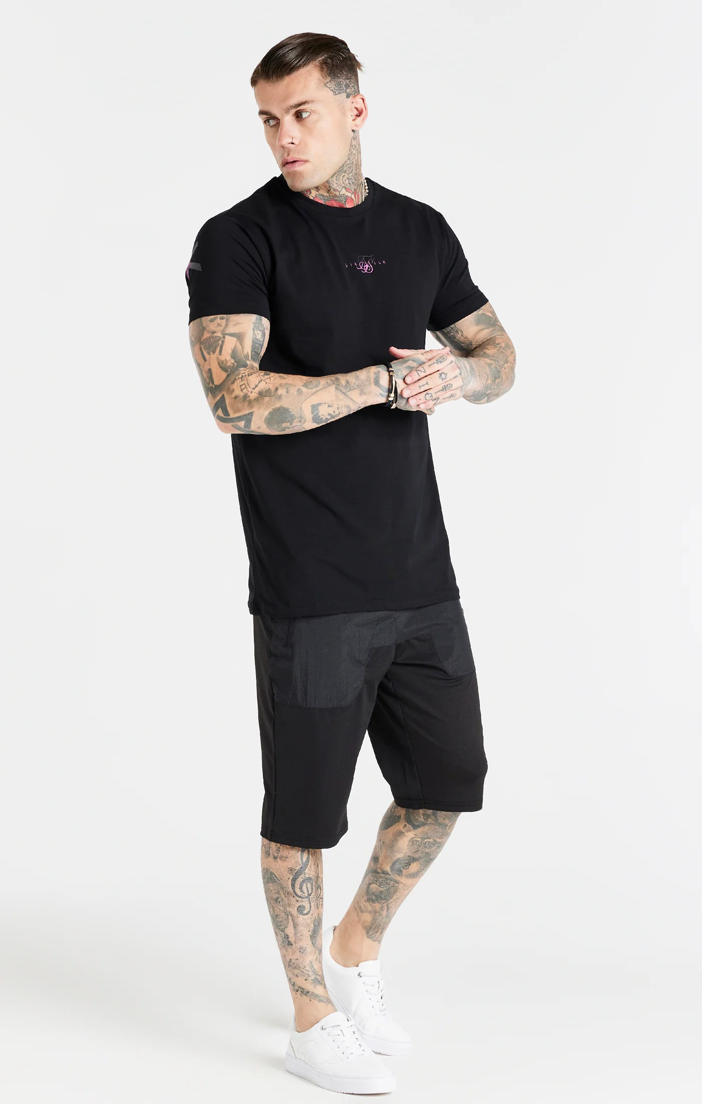 Black Back Print T-Shirt - Image 3