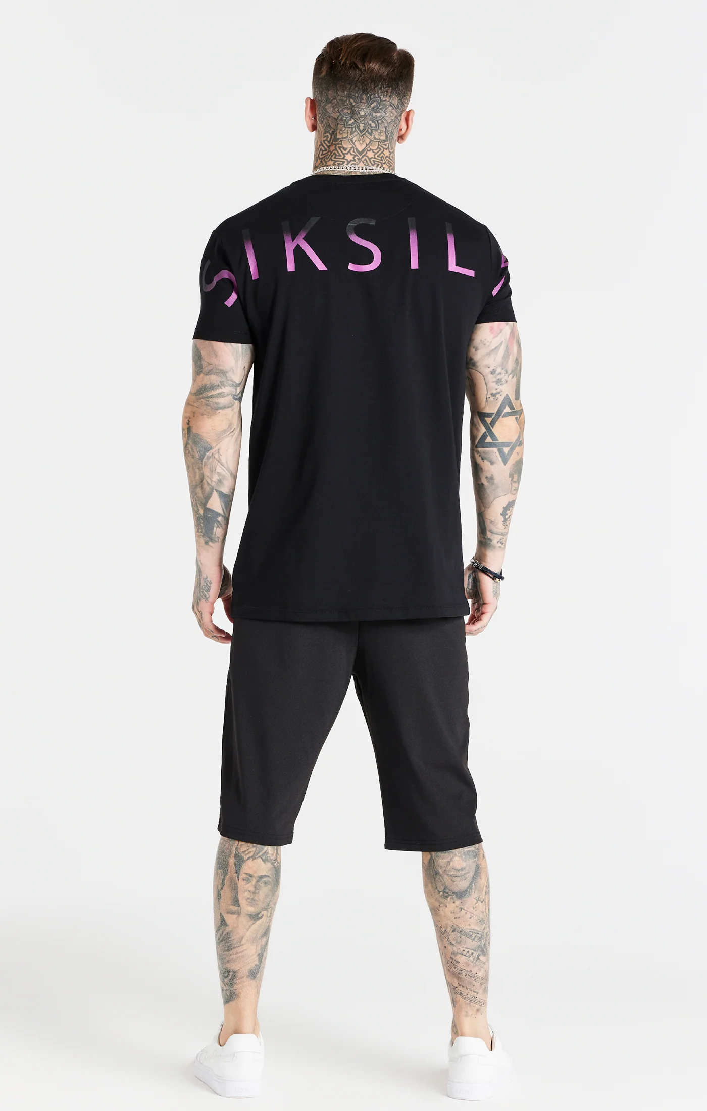 Black Back Print T-Shirt - Image 5