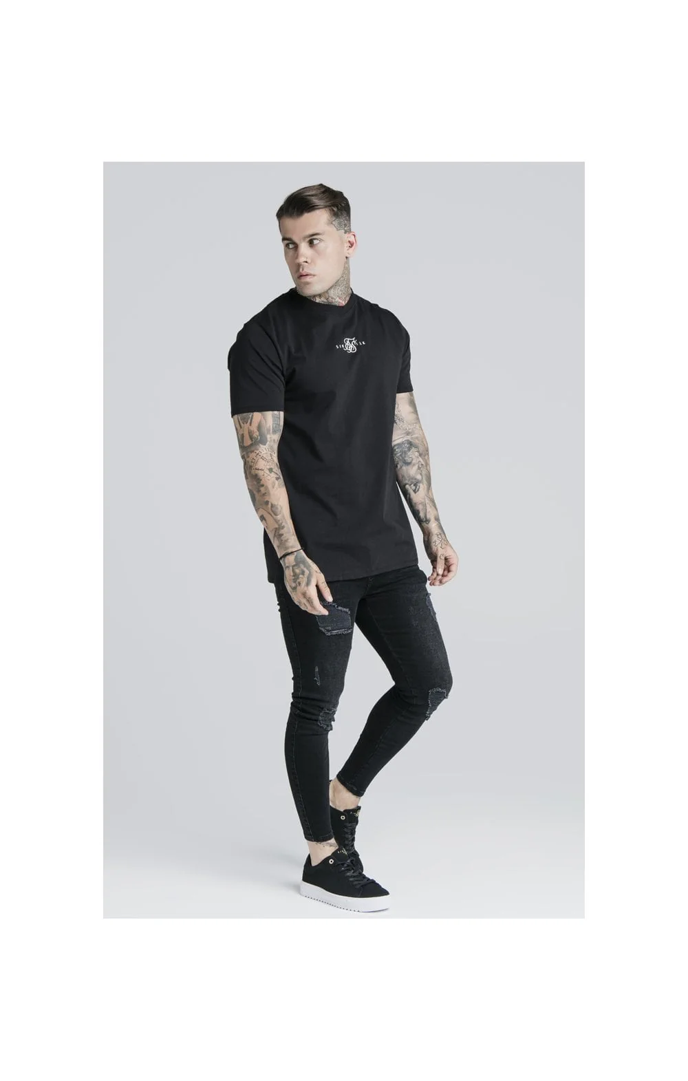 Black Essential Muscle Fit T-Shirt - Image 3