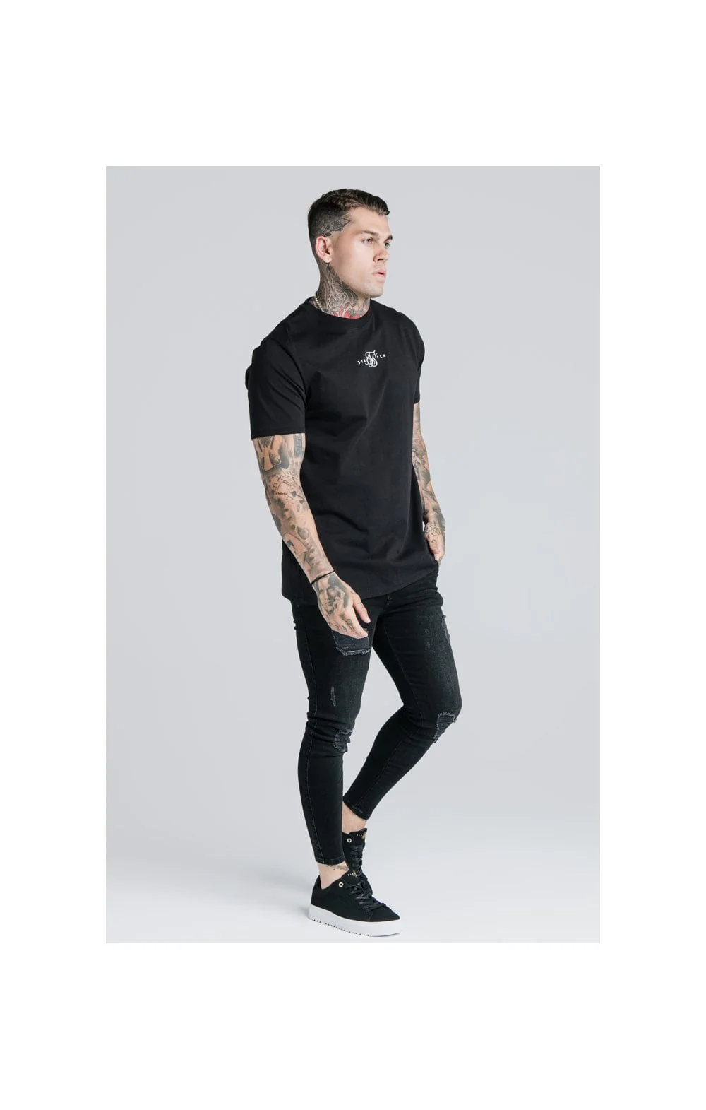 Black Essential Muscle Fit T-Shirt - Image 5