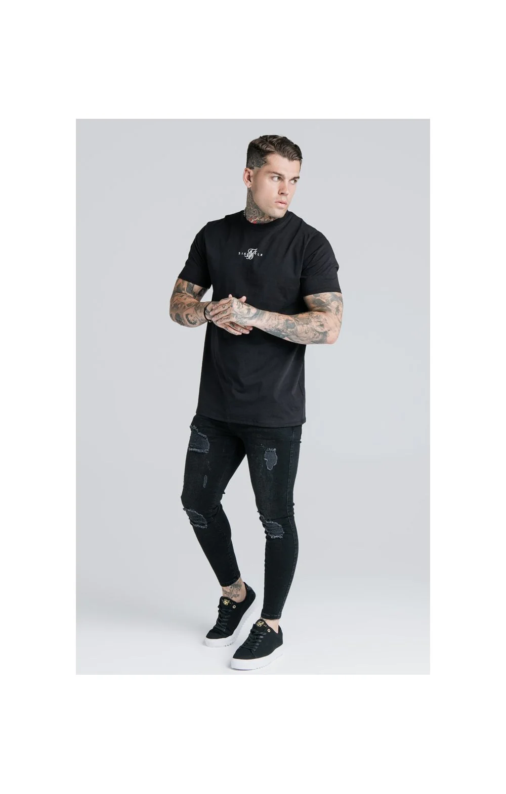 Black Essential Muscle Fit T-Shirt - Image 6