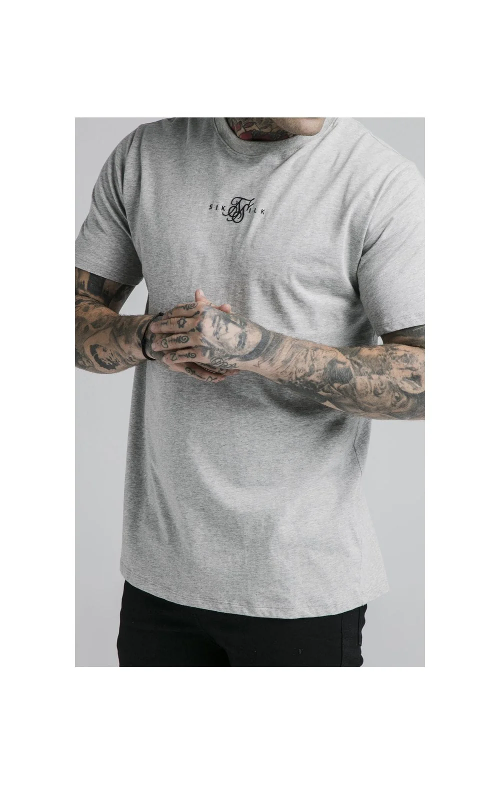 Grey Marl Essential Muscle Fit T-Shirt - Image 2