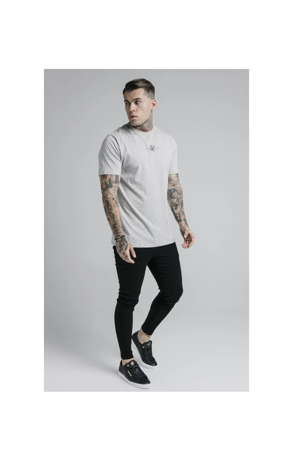 Grey Marl Essential Muscle Fit T-Shirt - Image 3