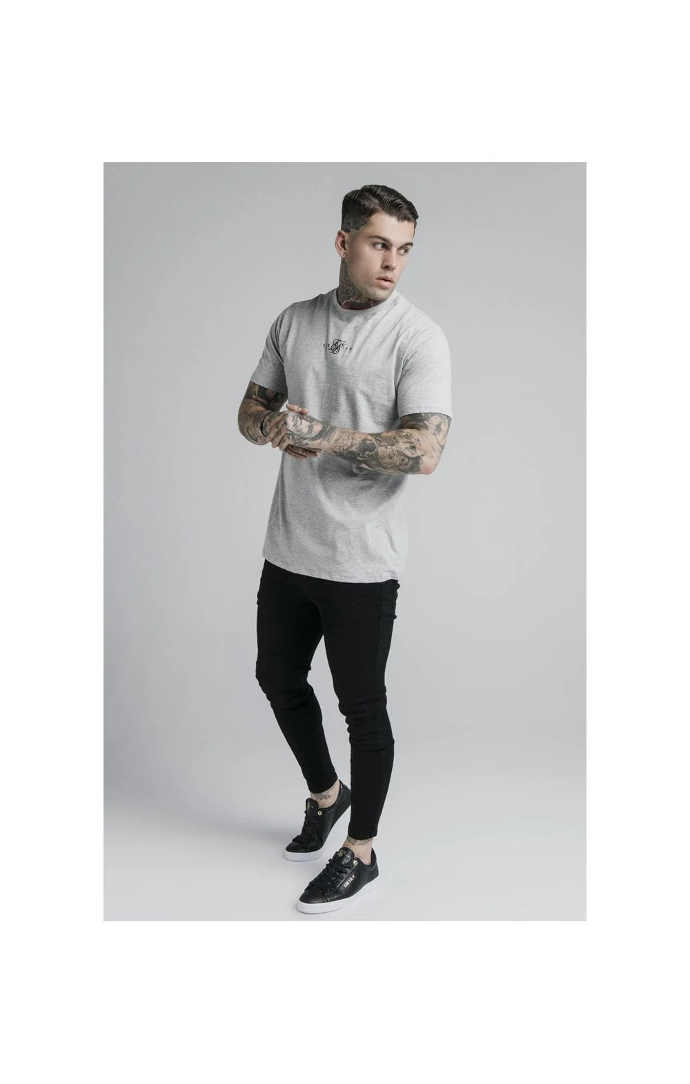 Grey Marl Essential Muscle Fit T-Shirt - Image 4