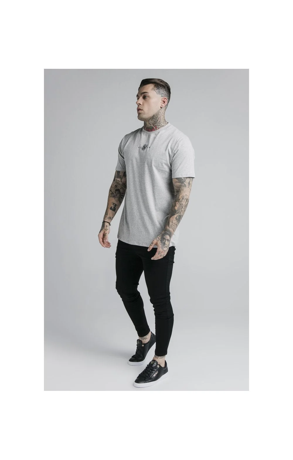 Grey Marl Essential Muscle Fit T-Shirt - Image 5