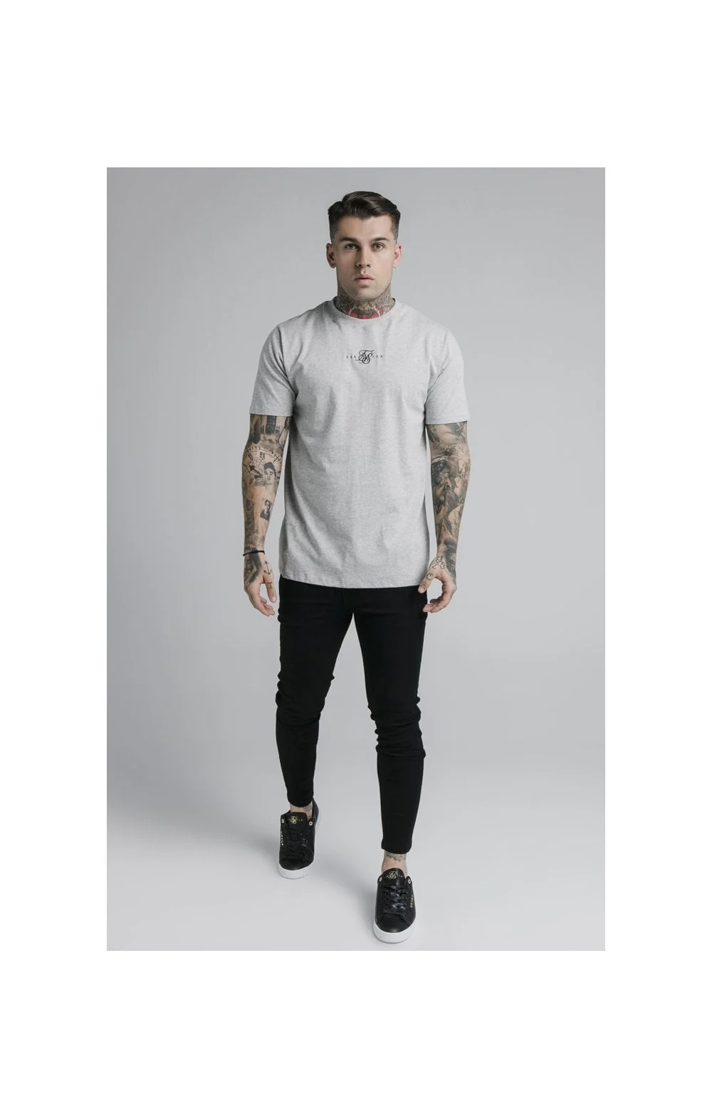 Grey Marl Essential Muscle Fit T-Shirt - Image 6