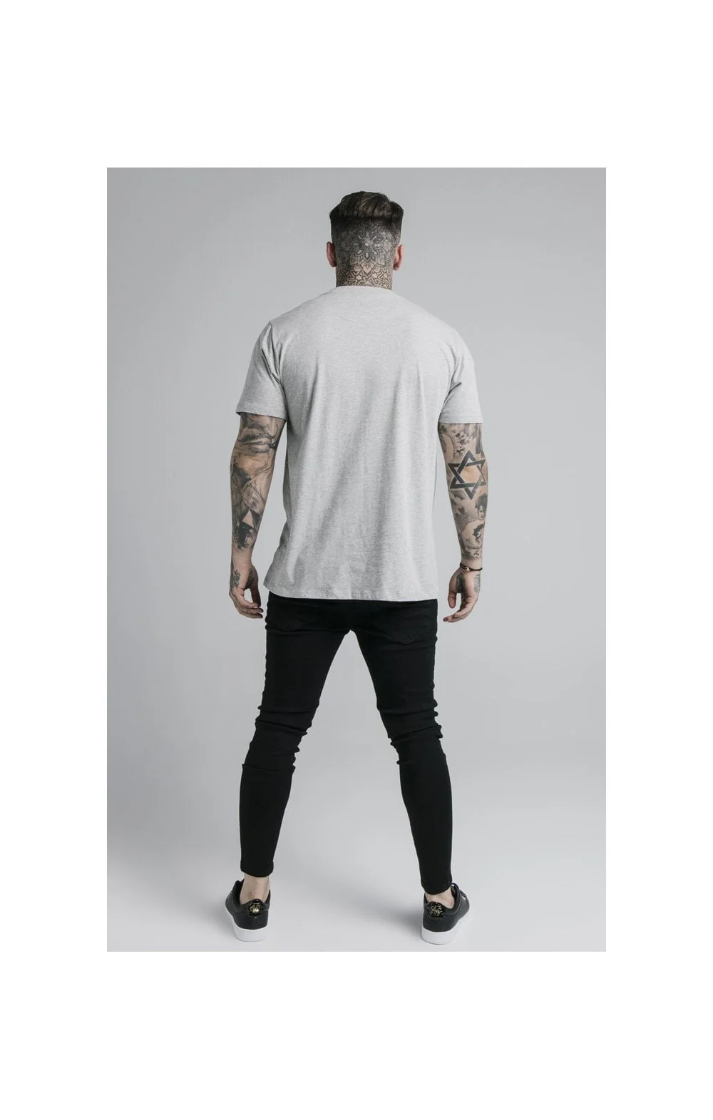 Grey Marl Essential Muscle Fit T-Shirt - Image 7
