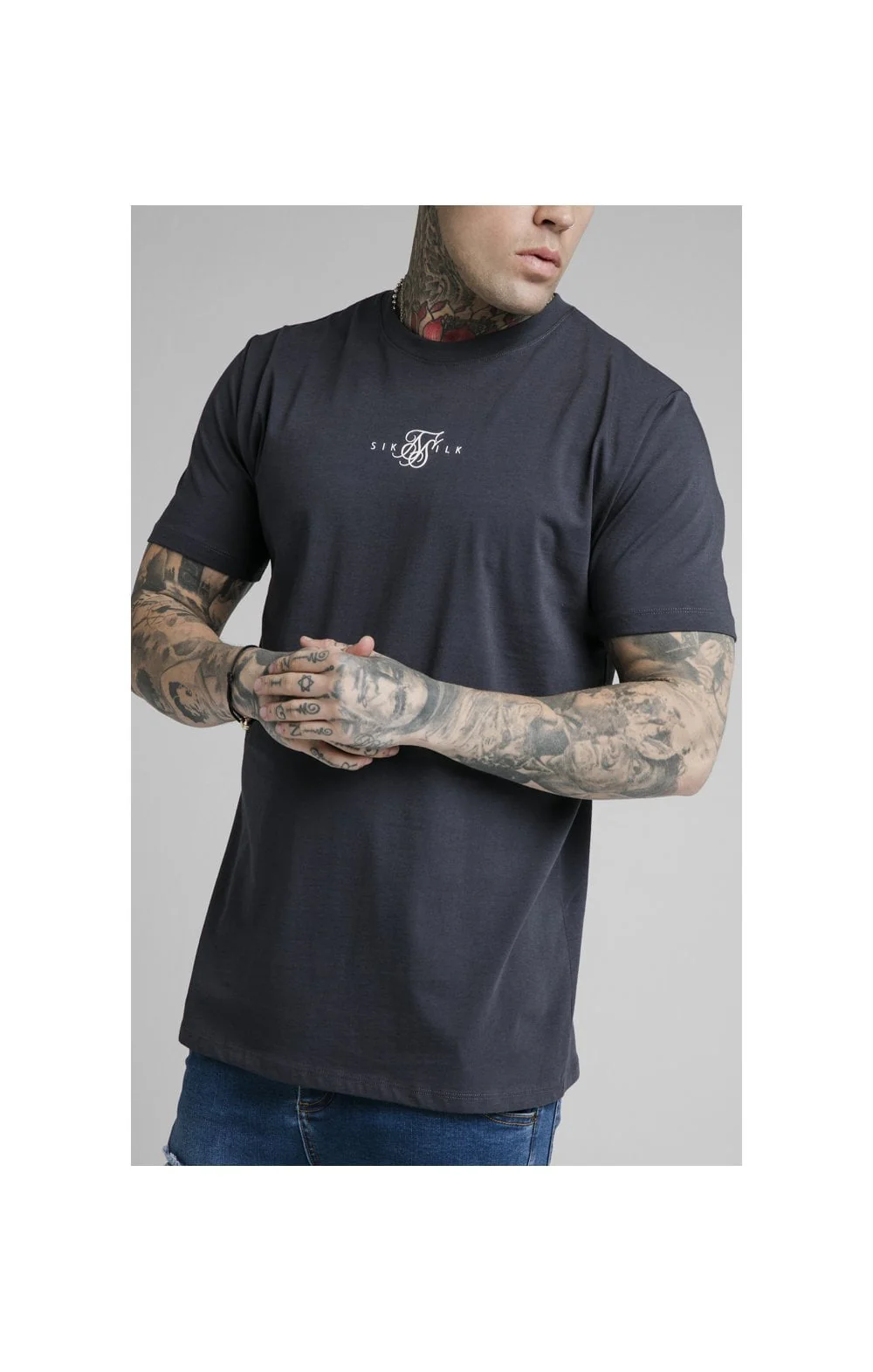 Navy Essential Muscle Fit T-Shirt - Image 2