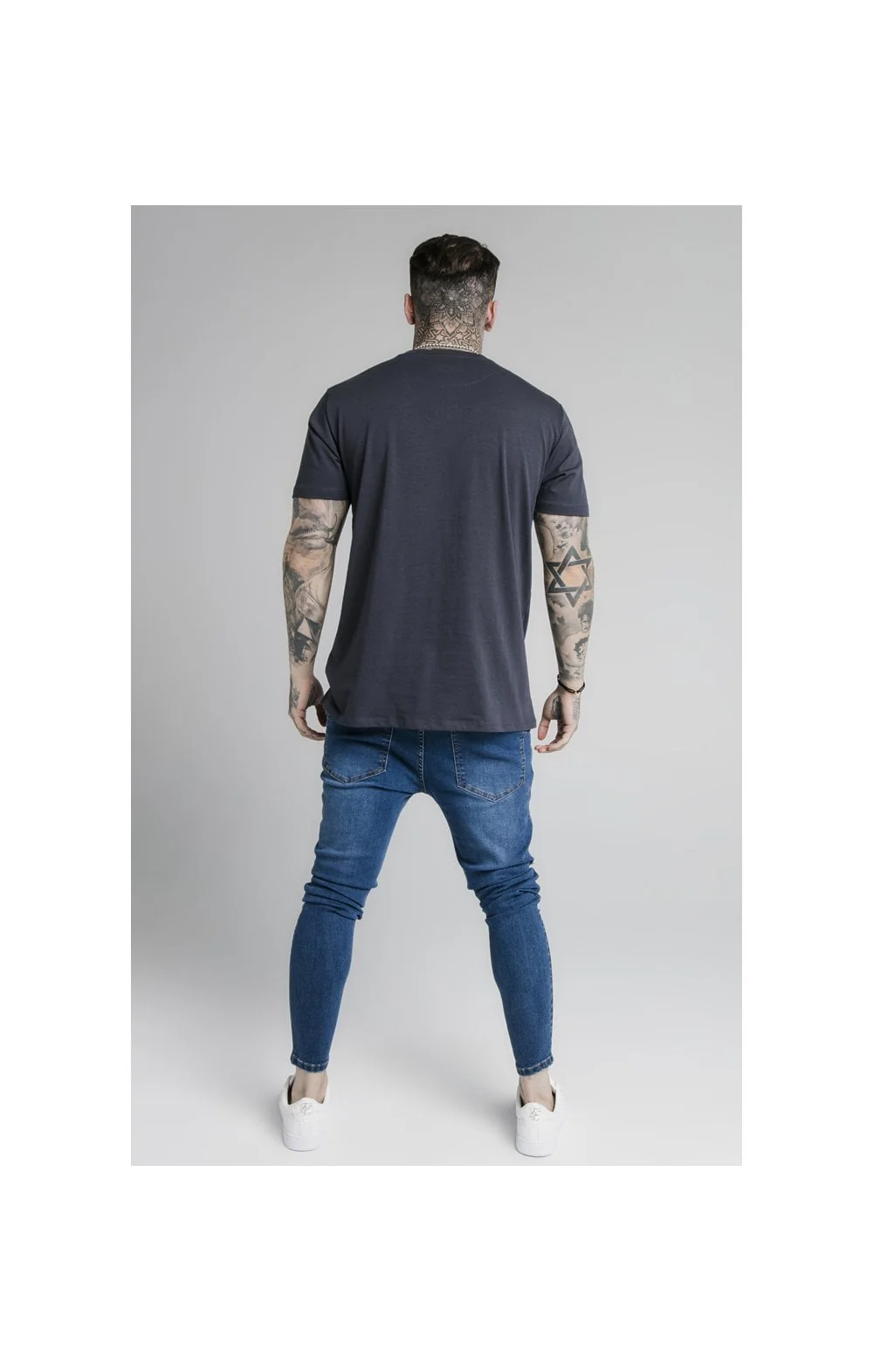 Navy Essential Muscle Fit T-Shirt - Image 6