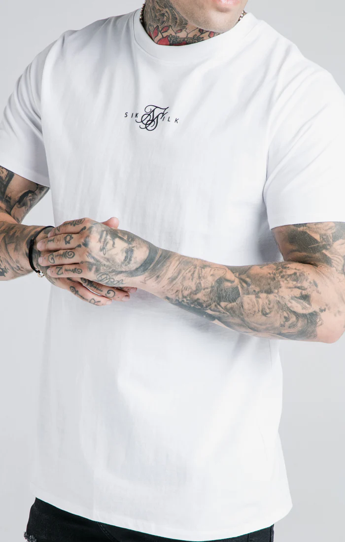 White Essential Muscle Fit T-Shirt - Image 3