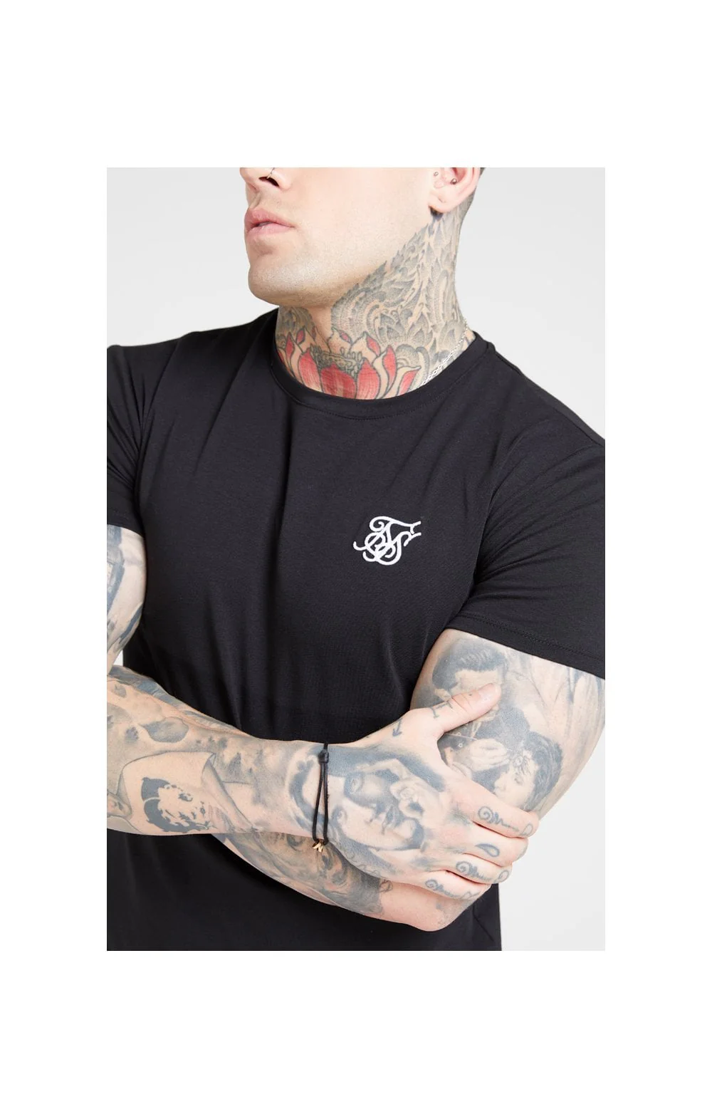 SikSilk S/S Core Gym Tee – Jet Black - Image 6