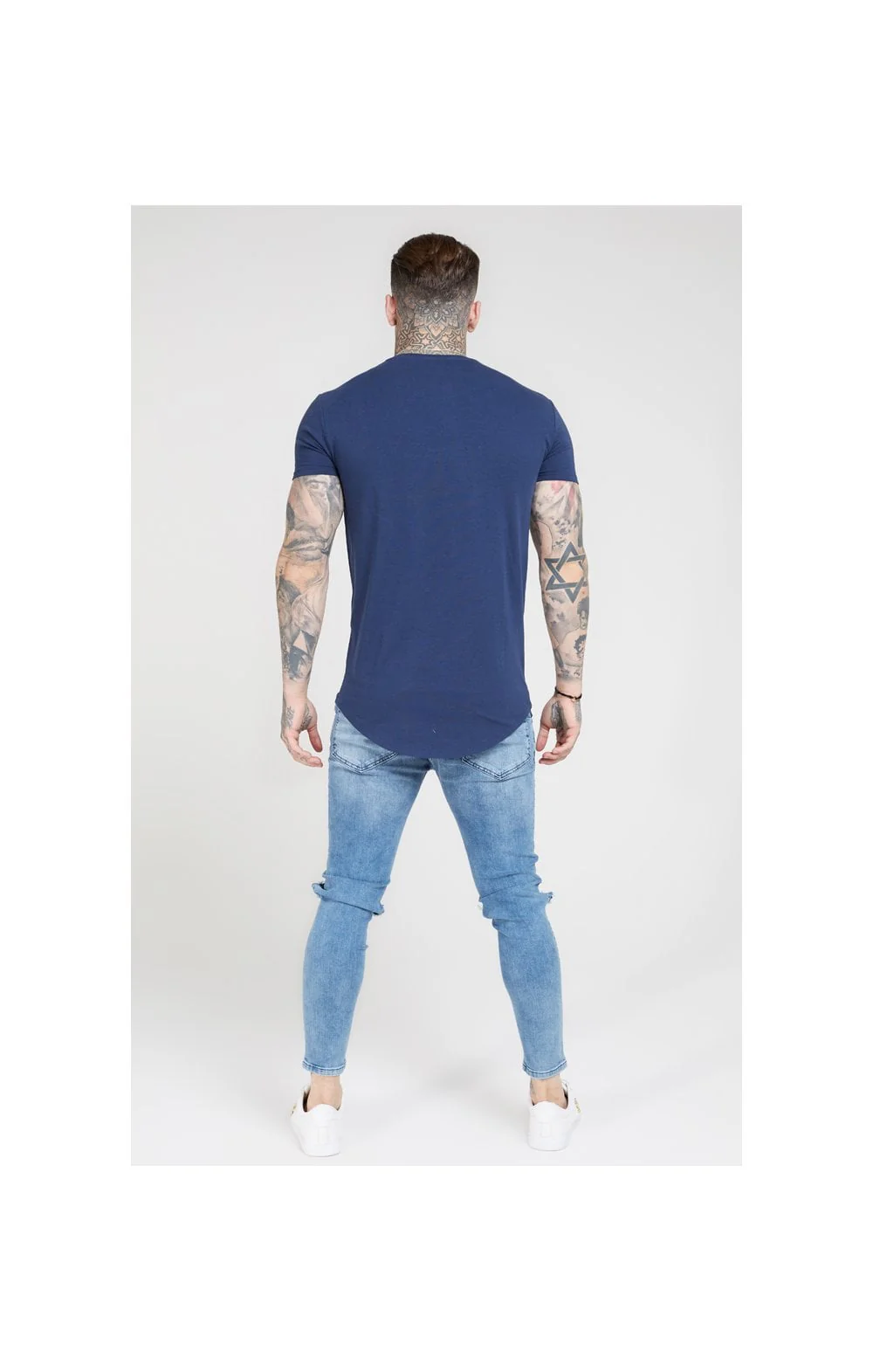 SikSilk S/S Core Gym Tee – Navy - Image 5