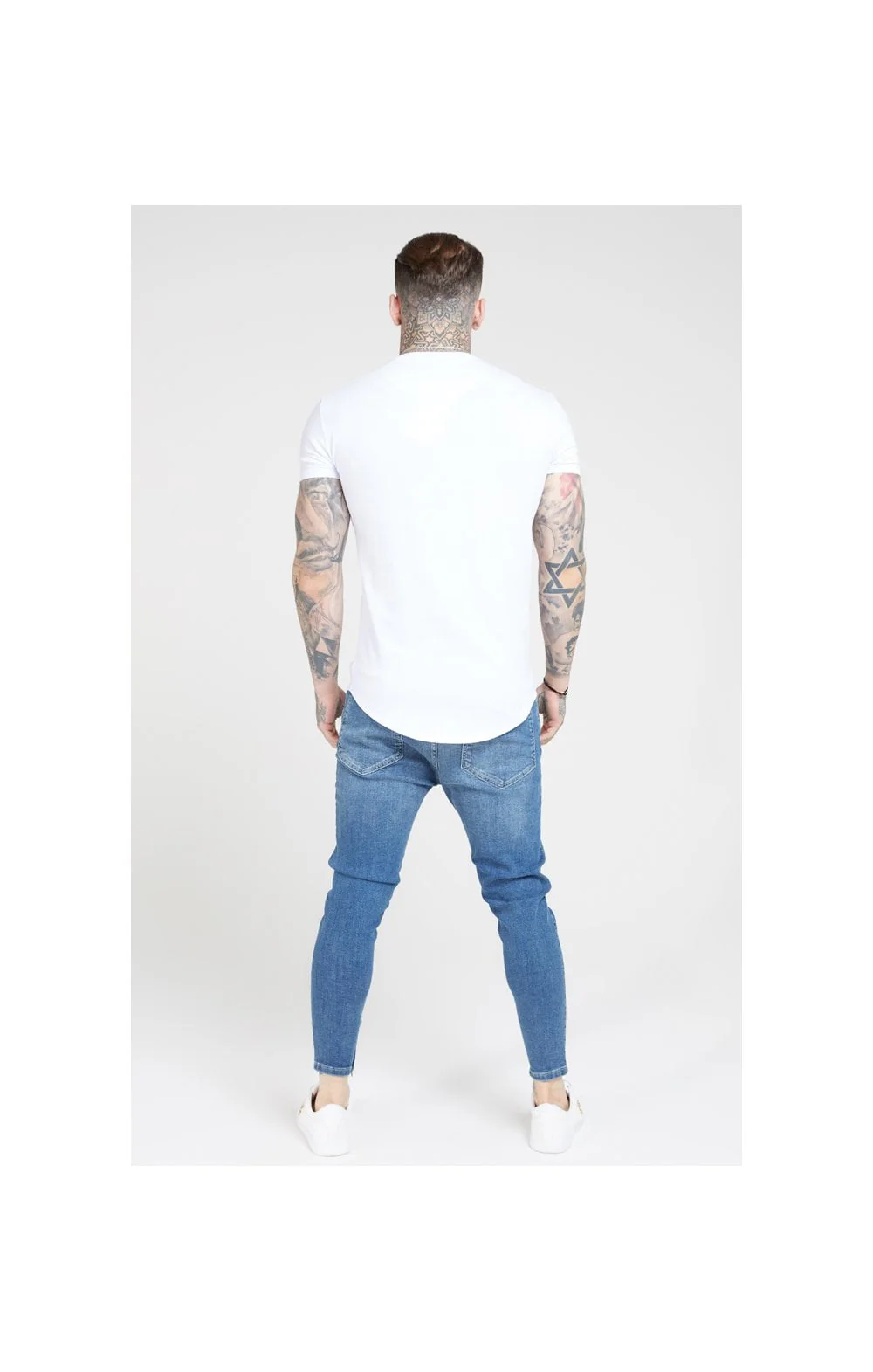 SikSilk S/S Core Gym Tee – White - Image 5