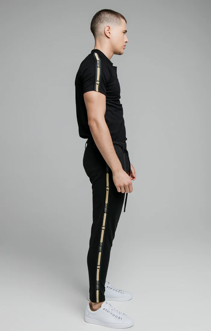 Black Taped Polo Shirt - Image 3