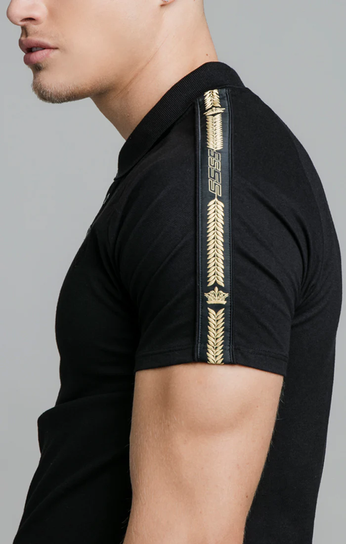 Black Taped Polo Shirt - Image 5