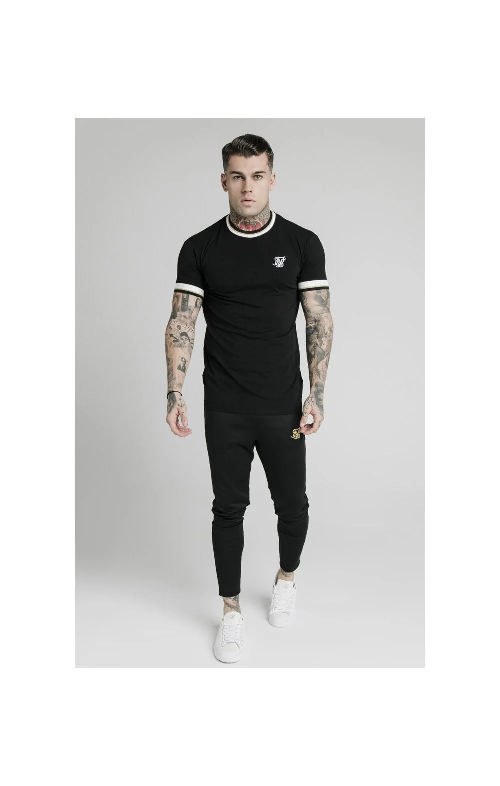 SikSilk S/S Deluxe Straight Hem Tee - Black - Image 4