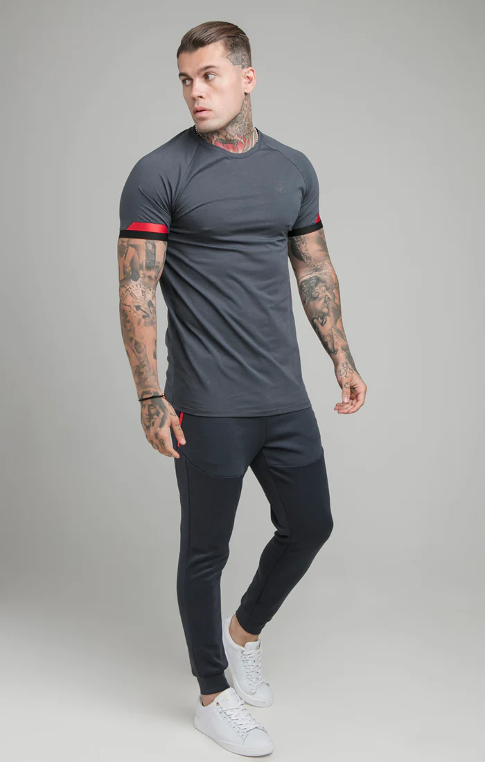 Navy Dual Elastic Cuff T-Shirt - Image 3