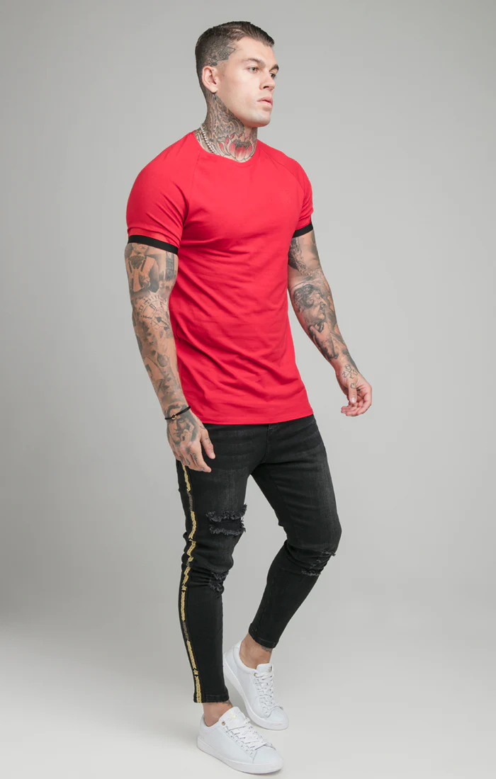 Red Dual Elastic Cuff T-Shirt - Image 6