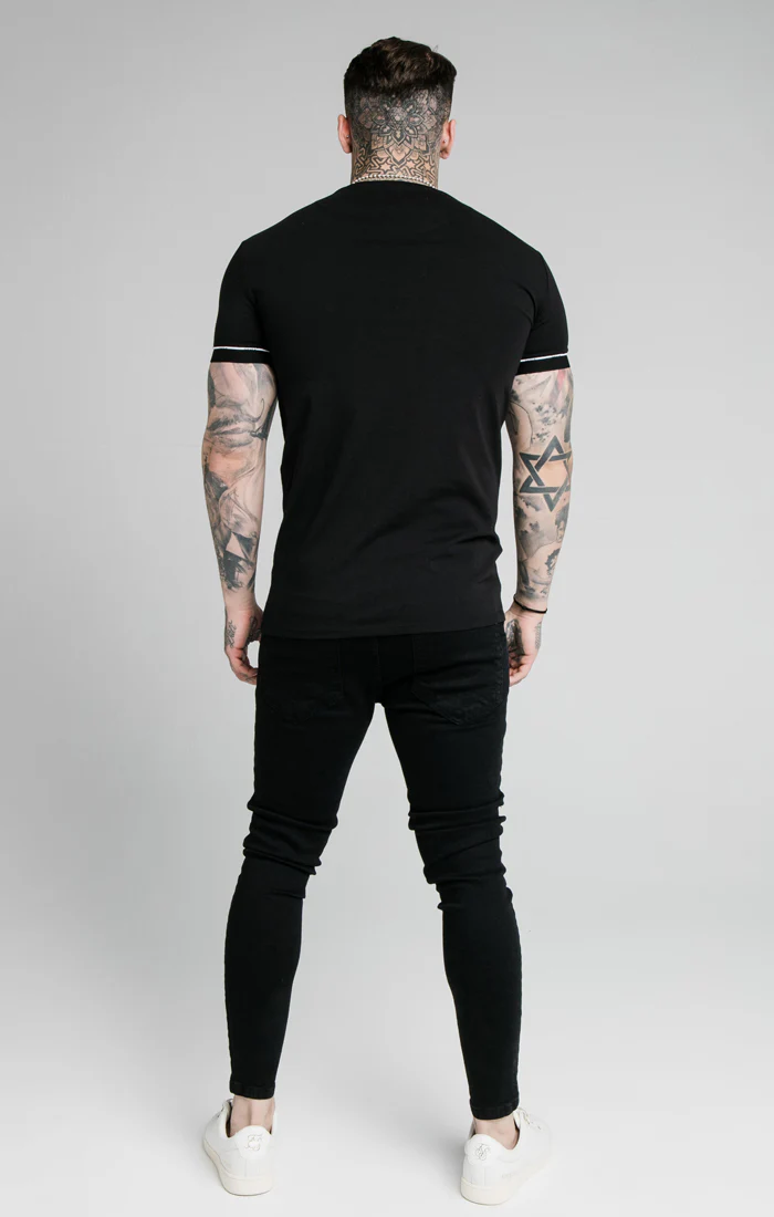 SikSilk S/S Duality Gym Tee - Black - Image 5