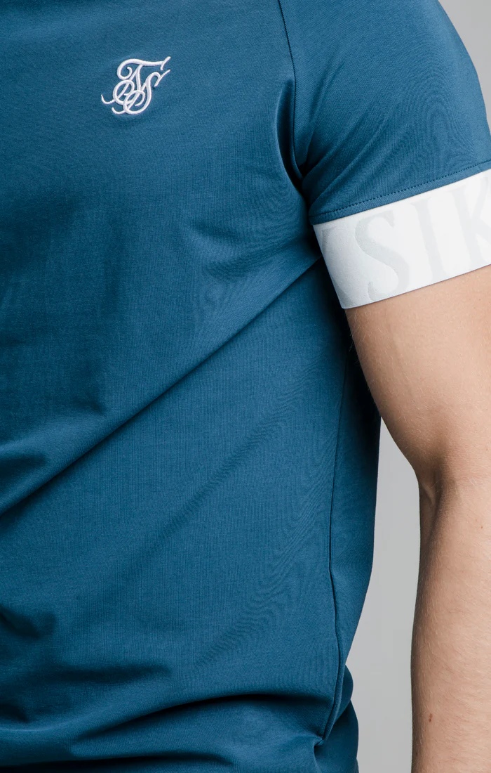 Navy Dynamic Elastic Cuff T-Shirt - Image 3