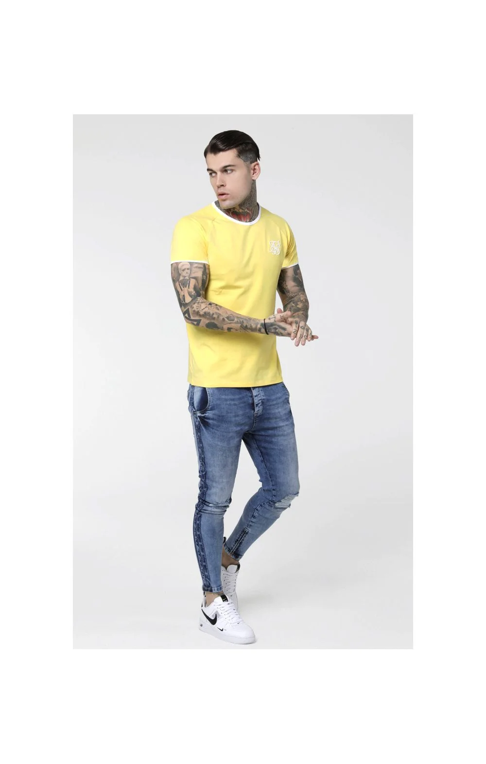 SikSilk S/S Elastic Cuff Tee – Gold - Image 3