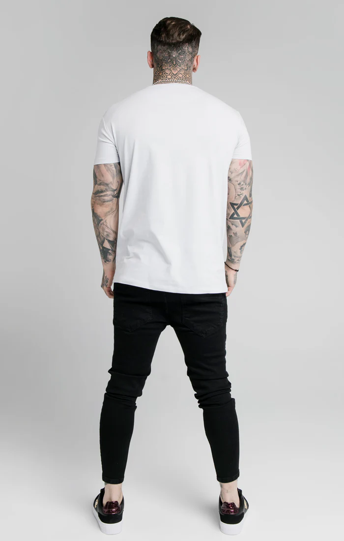 SikSilk S/S Embossed Prestige Gym Tee - Lilac Grey - Image 5