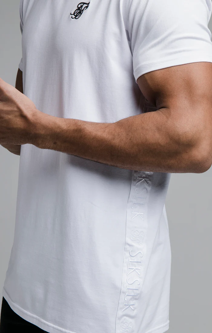 White Tape Muscle Fit T-Shirt - Image 2