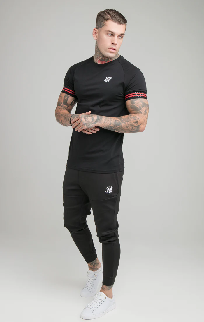 Black Elastic Cuff T-Shirt - Image 5